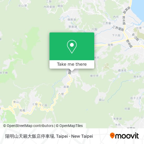 陽明山天籟大飯店停車場 map