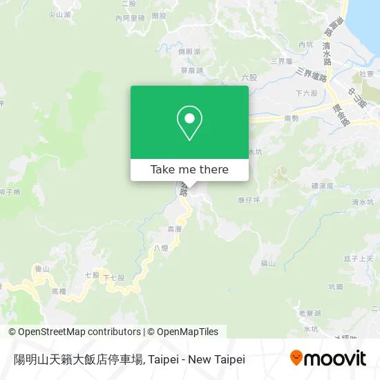 陽明山天籟大飯店停車場 map