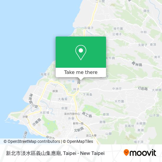 新北市淡水區義山集應廟 map