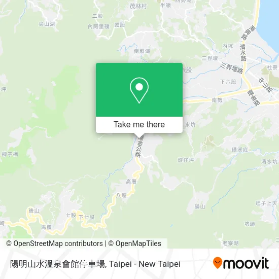 陽明山水溫泉會館停車場地圖