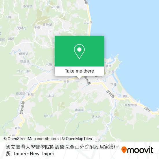 國立臺灣大學醫學院附設醫院金山分院附設居家護理所地圖