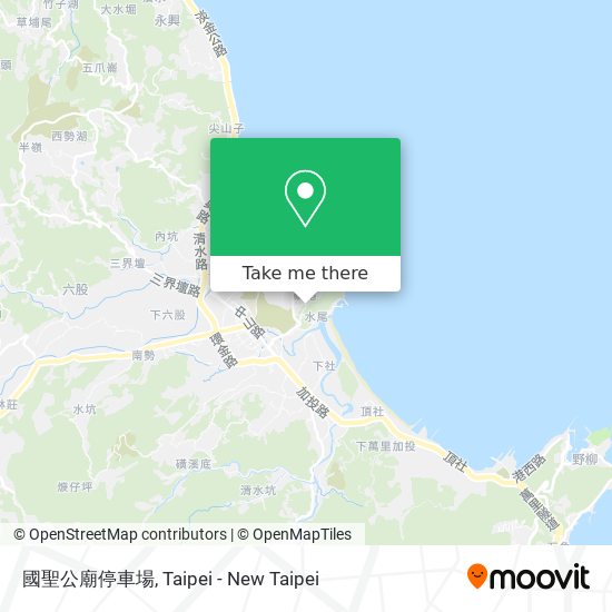 國聖公廟停車場 map
