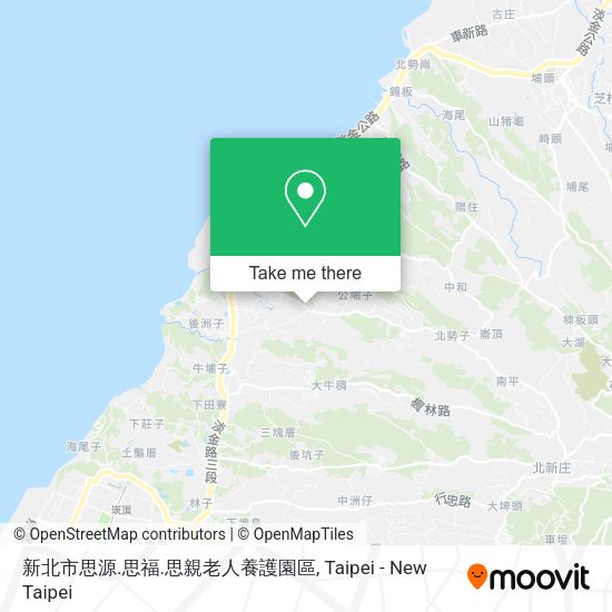 新北市思源.思福.思親老人養護園區地圖