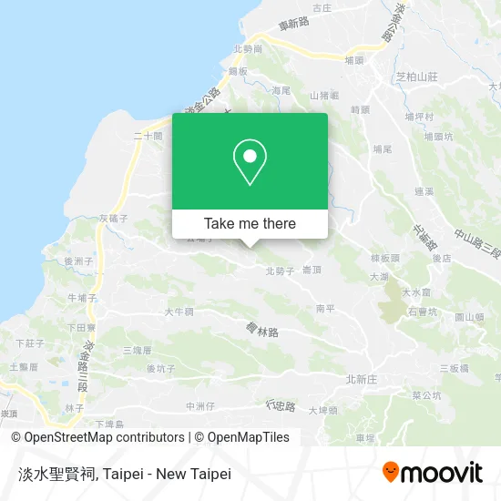 淡水聖賢祠地圖