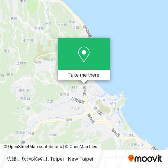 法鼓山與清水路口地圖