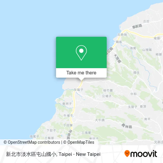 新北市淡水區屯山國小地圖