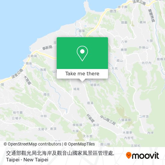 交通部觀光局北海岸及觀音山國家風景區管理處地圖