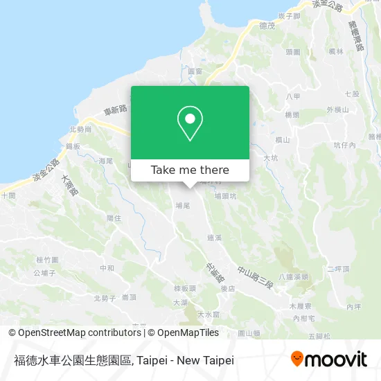 福德水車公園生態園區地圖