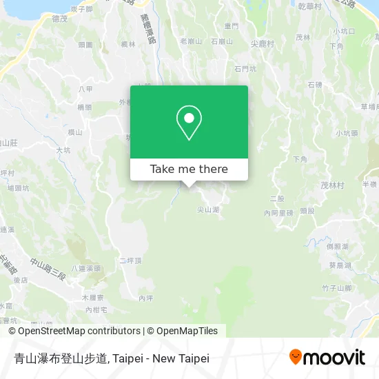 青山瀑布登山步道地圖