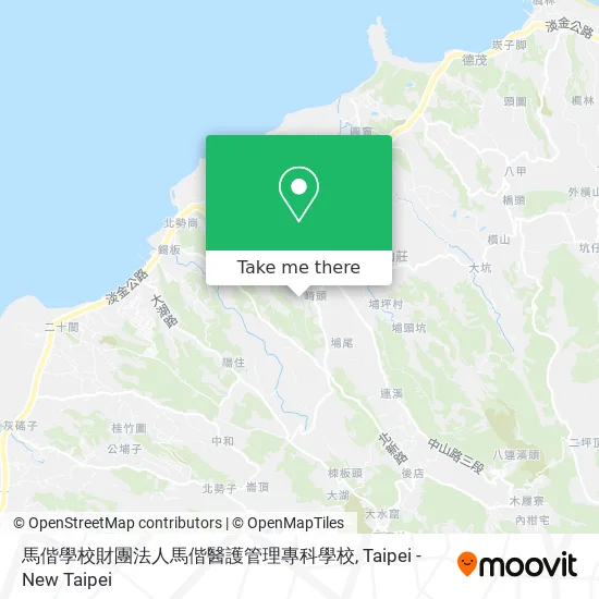 馬偕學校財團法人馬偕醫護管理專科學校 map