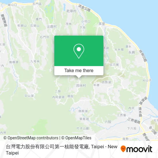 台灣電力股份有限公司第一核能發電廠地圖