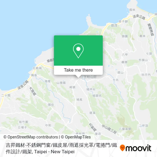 吉昇鐵材-不銹鋼門窗 / 鐵皮屋 / 雨遮採光罩 / 電捲門 / 鐵件設計 / 鐵架地圖