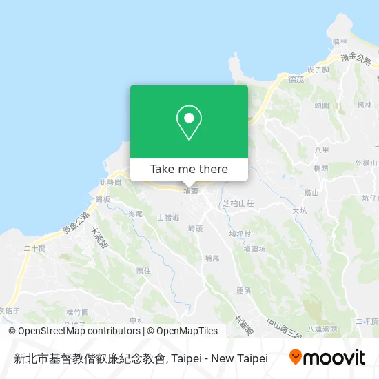 新北市基督教偕叡廉紀念教會地圖