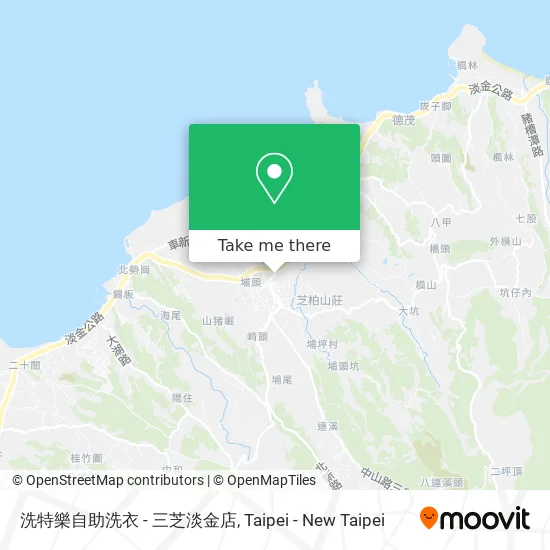 洗特樂自助洗衣 - 三芝淡金店地圖