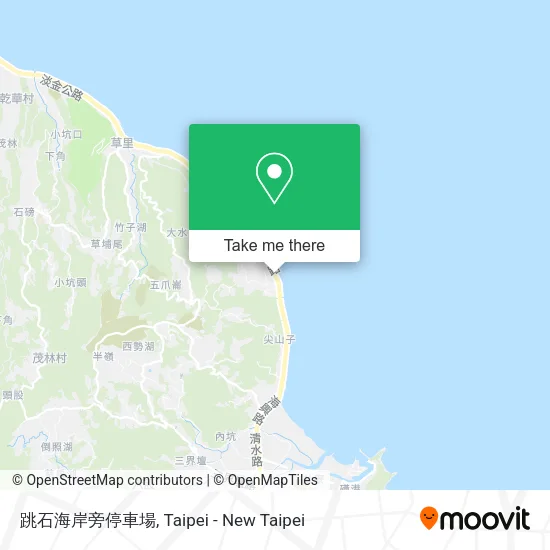 跳石海岸旁停車場地圖