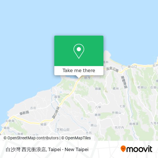 白沙灣 西元衝浪店 map