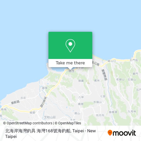北海岸海灣釣具 海灣168號海釣船地圖