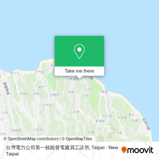 台灣電力公司第一核能發電廠員工診所地圖