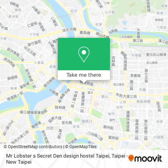 Mr Lobster s Secret Den design hostel Taipei map
