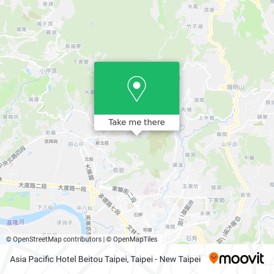 Asia Pacific Hotel Beitou Taipei地圖