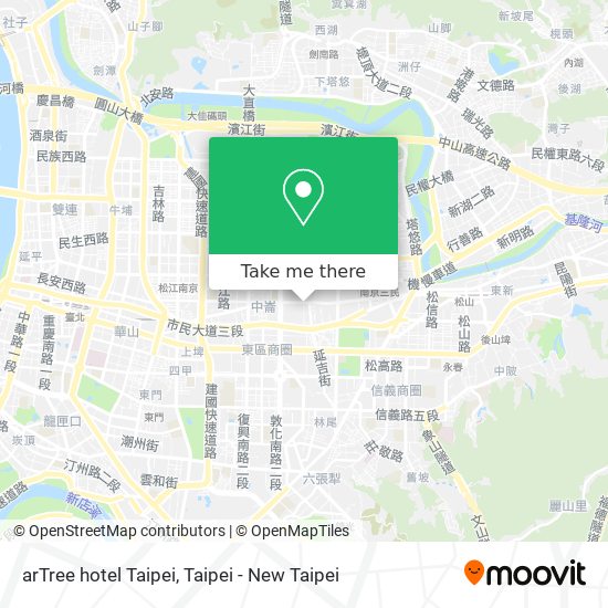 arTree hotel Taipei map