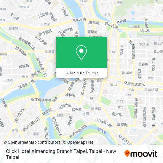 Click Hotel Ximending Branch Taipei地圖