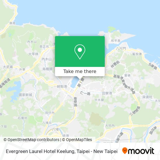 Evergreen Laurel Hotel Keelung map