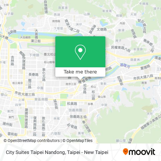 City Suites Taipei Nandong map