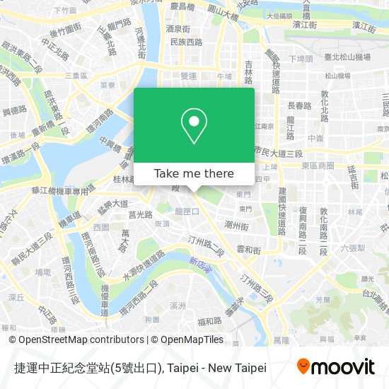 捷運中正紀念堂站(5號出口)地圖