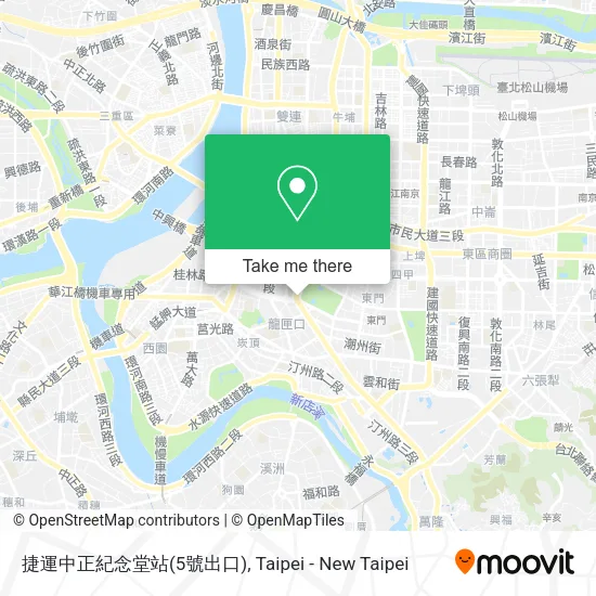 捷運中正紀念堂站(5號出口) map