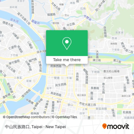 中山民族路口 map