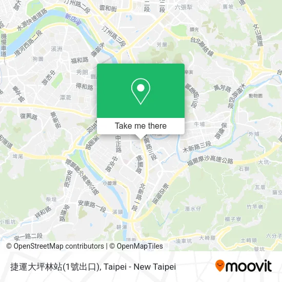 捷運大坪林站(1號出口)地圖