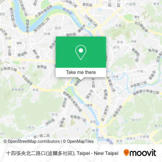 十四張央北二路口(波爾多社區)地圖