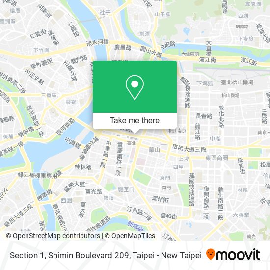 Section 1, Shimin Boulevard 209 map