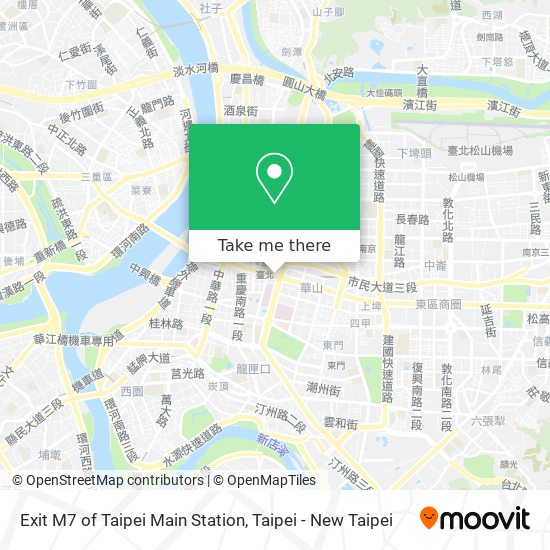 Exit M7 of Taipei Main Station地圖