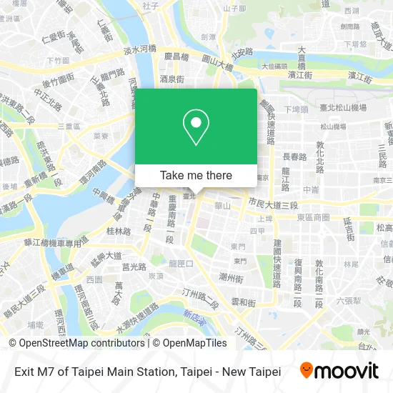 Exit M7 of Taipei Main Station map