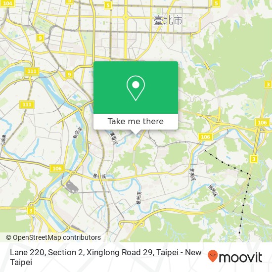 Lane 220, Section 2, Xinglong Road 29 map