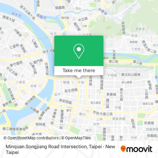 Minquan Songjiang Road Intersection map