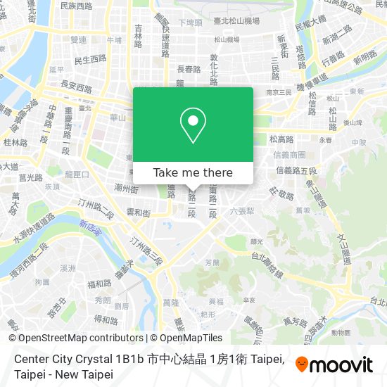 Center City Crystal 1B1b 市中心結晶 1房1衛 Taipei地圖