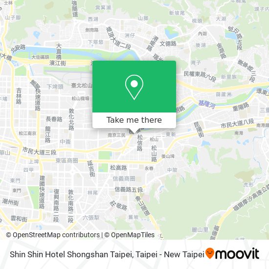 Shin Shin Hotel Shongshan Taipei map