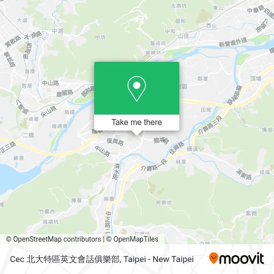 Cec 北大特區英文會話俱樂部地圖