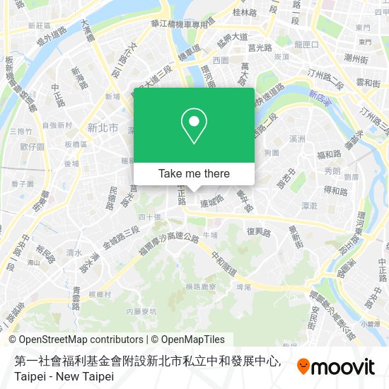 第一社會福利基金會附設新北市私立中和發展中心地圖