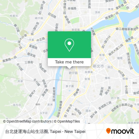 台北捷運海山站生活圈 map