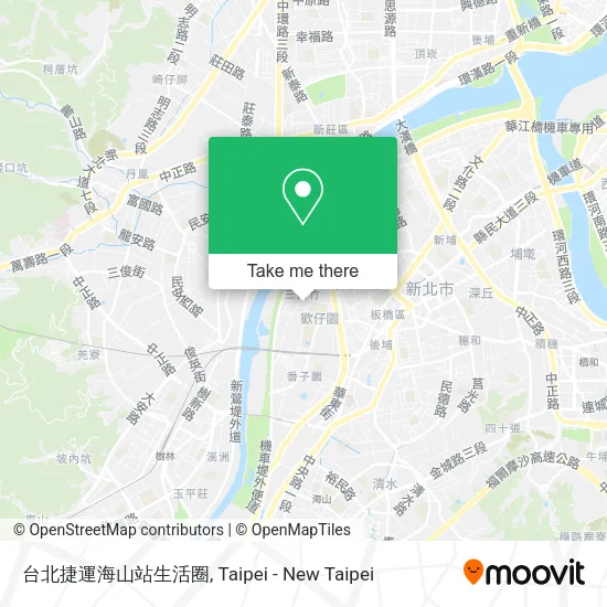 台北捷運海山站生活圈地圖