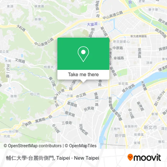 輔仁大學-台麗街側門地圖