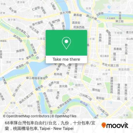 68車隊台灣包車自由行 / 台北，九份，十分包車 / 宜蘭，桃園機場包車 map