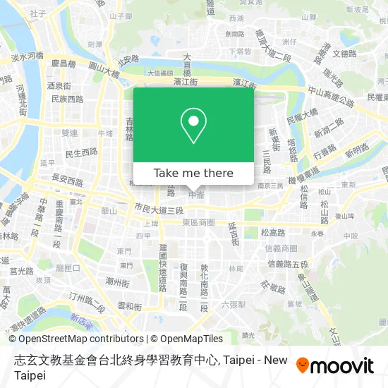志玄文教基金會台北終身學習教育中心地圖