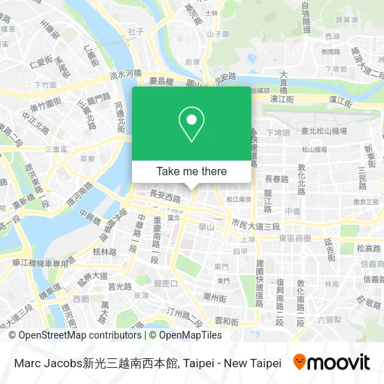 Marc Jacobs新光三越南西本館地圖