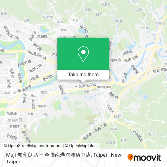 Muji 無印良品 — 全聯南港旗艦店中店地圖
