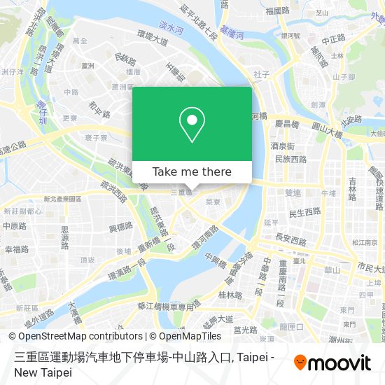 三重區運動場汽車地下停車場-中山路入口 map